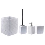 Gedy QU900-02 Quadrotto White 4-Piece Bathroom Accessory Set